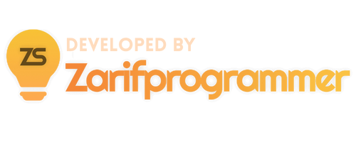 Developed By Zarifprogrammer